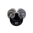 Ornament toba interior 38(57), exterior 133x63, L225  2 tevi rotunde, negru 02194 Amio