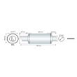 Toba sport finala, 440x61mm, Gun Metal Silencer, PAN8500 Race Sport
