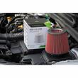 Filtru aer sport, rosu-carbon, 3 adaptori, h15cm, 83151 Carmotion