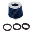 Filtru aer sport mare cu 3 adaptoare, albastru, 42987 CarCo