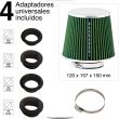 Filtru aer sport verde cu capac si 4 adaptori AIRGRIN RaceSport