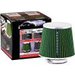 Filtru aer sport verde cu capac si 4 adaptori AIRGRIN RaceSport