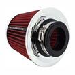 Filtru aer sport rosu-crom, cu 4 adaptori, AFSTRED SwissDrive