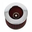 Filtru aer sport rosu-crom, cu 4 adaptori, AFSTRED SwissDrive