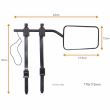 Oglinda exterioara suplimentara unghi mort, 1 brat metal, 170x112mm Caravan 4267 Automax