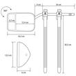 Set 2 oglinzi exterioare suplimentare, unghi mort, brat metal, 180x112mm, Caravan 2808326 SwissDrive