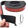 Cheder ornament protectie aripa, 45x7mm, tip L, negru, set 4 bucati x 1.6m, FS-7015