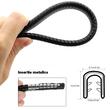 Cheder cu insertie metalica 0.8x1.0cm, rola5m, profil U, negru, CHE01black