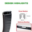 Cheder cu insertie metalica 0.8x1.0cm, rola5m, proful U, ALB, CHEwhite