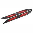 Set 2 bucati protectie usa cu catadioptru, carbon rosu, 27x3cm, Dagger 34301 Compass