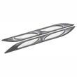 Set 2 bucati protectie usa cu catadioptru, carbon silver, 27x3cm, Dagger 34300 Compass