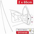 Bandou protectie usa, 2x 65cm, transparent, 0000082 Car+