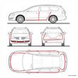 Rola ornament bandou, 8mm x 20m, curcubeu, profil U, 63780 Carmotion 