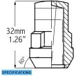 Piulite pentru prezoane antifurt 12x1.5 x23C -conic Wheel Locks, 7916 Automax