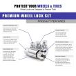 Piulite pentru prezoane antifurt 12x1.5 x23C -conic Wheel Locks, 7916 Automax