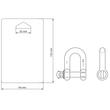 Set 4 bucati, brida, cheie tachelaj "D" galvanizata  M5, 19mm, B9523413 damesa