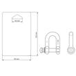 Brida, cheie tachelaj "D" galvanizata M10, 40mm B9523448 damesa