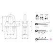 Set 2 bucati, brida galvanizata U.S. TYPE  fi3/16″, fi5mm, B9526016 damesa