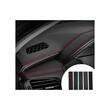 Banda autoadeziva imitatie piele, neagra, cusatura albastra, 2m x 1.54cm, BAC2-n a