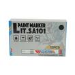 Marker vopsea pe baza de ulei, impermeabil, negru. set 12buc,  LIT.SA101 PK37