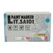 Marker vopsea pe baza de ulei, impermeabil, albastru. set 12buc, BK LIT.SA101 PK39