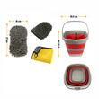 Kit 4 piese pentru spalare, burete, laveta, manusa si galeata pliabila, AKC8138 TruckLed