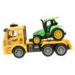 Camion galben cu detalii autentice de tip trailer pe baterii impreuna cu tractor verde de jucarie  cr23g DISCR23G   