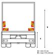 Set 4 placi reflectorizante vehicul scurt 285x130mm, Reflex 4002M