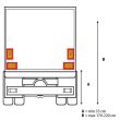 Set 4 placi reflectorizante vehicul lung, remorci, 283x195mm, Reflex 4005Mukn