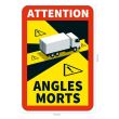 Autocolant camion atentionare Unghi Mort ANGLES MORTS, 90601 ReflexAllen