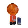 Lampa semnalizare lucrari rutiere, ADR, cu lumina intermitenta LED, cu 1 baterie 6V 7AH, 4R25 si sistem de prindere, Flashing Light One SISAS