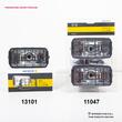 Set 2 proiectoare 180X86, faza lunga cu grila, HP2.11047 Wesem 