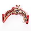 Cleste cablu curent, 15cm, clema crocodil, 400-600A, pentru cablu intre 16 - 35qmm, rosu S20 Saper