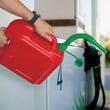 Canistra plastic premium, 10L, cu 2 manere si locas pentru palnie, rosie, KAN022