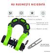 Set 2 ocheti de remorcare 8 tone, cu protectie din cauciuc, verde, CRG0-ro