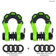 Set 2 ocheti de remorcare 8 tone, cu protectie din cauciuc, verde, CRG0-ro