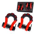 Set 2 ocheti de remorcare 8 tone, cu protectie din cauciuc, rosu, CRG0-ro