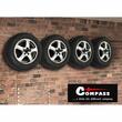 Set suporti depozitare 4 roti, jante sau anvelope auto, prindere pe perete, otel, 09263 Compass 