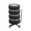 Stand depozitare 4 roti, mobil, jante cu anvelope auto, 13"- 18", latime max. 265mm, capacitate 100kg, 09262 Compass