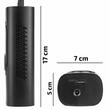 Compresor aer portabil, fara fir, 10bar, 12V, 120W, cu baterie externa de 6000mAh si lanterna, 235.20 Heyner