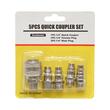 Set5 mufa rapida pentru aer comprimat, cupla rapida cu filet + 4 adaptoare, 1/4",  rk54