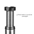 Cric hidraulic piston dublu 10T plat, DoubleLift 346.11 Heyner