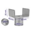 Adaptor tip U, pentru cric hidraulic, cu 2 adaptoare fi20 si fi27, 25x53x45mm, 430.81 Alca 