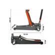 Cric crocodil 3T, plat, cu 2 pisoane, 75-500 mm Profesional BJC 80234 Automax
