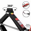 Cric foarfeca, 1500kg, 10-38cm, cu cheie clichet si tubulara 17mm, husa depozitare, Sedan, OEM, pentru multe modele BMW, MINI, Opel, Black Edition 347.35 Heyner