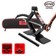 Cric foarfeca, 1500kg, 10-38cm, cu cheie clichet si tubulara 17mm, husa depozitare, Sedan, OEM, pentru multe modele BMW, MINI, Opel, Black Edition 347.35 Heyner