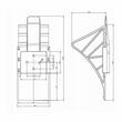 Cala blocare roata, cu suport, din plastic 90x220mm KLIN Fristom