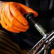 Manusi din nitril,  Diamond Grip, portocalii, nepudrate, marimea M, 50 buc, bk TT82 / BK90033