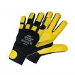 Manusi de protectie din piele de vaca, cu tricotaj elastic negru, galbene, marimea 10, Docker Titanium, Artmas