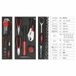 Set trusa metalica cu 63 unelte, Metal Box, 09467 Compass